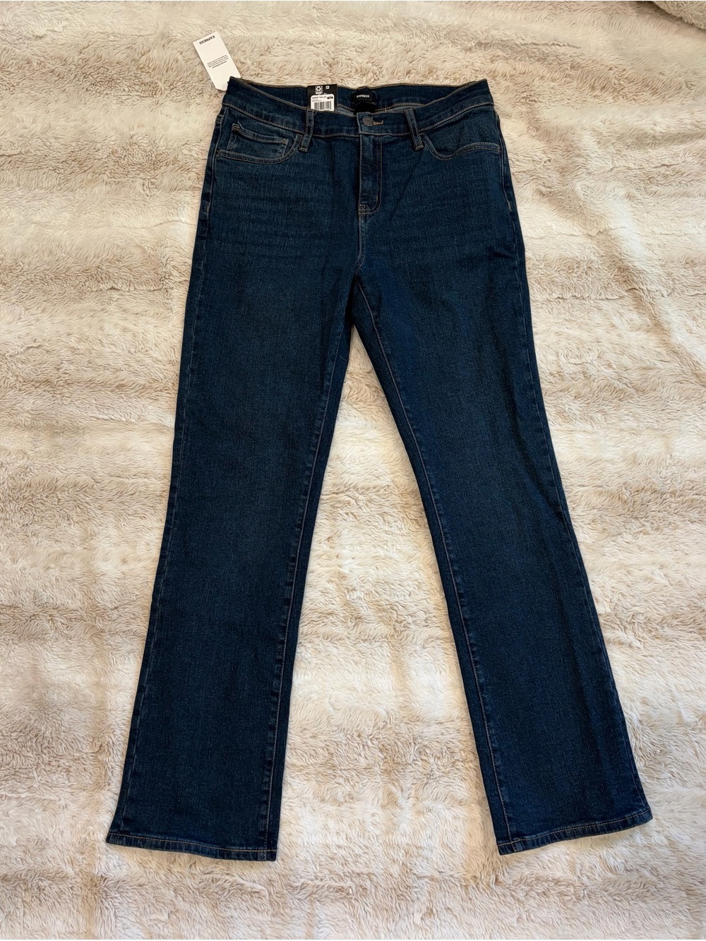 Express Women's Indigo Boot Cut Jeans size 12 medium wash